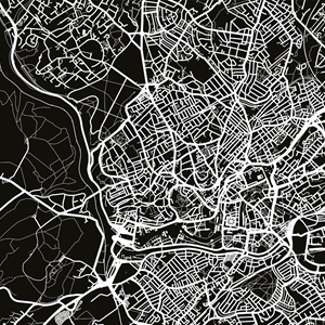 Creative Wallpaper-Map of Bristol City Wallpaper - Custom Printed Wallpaper