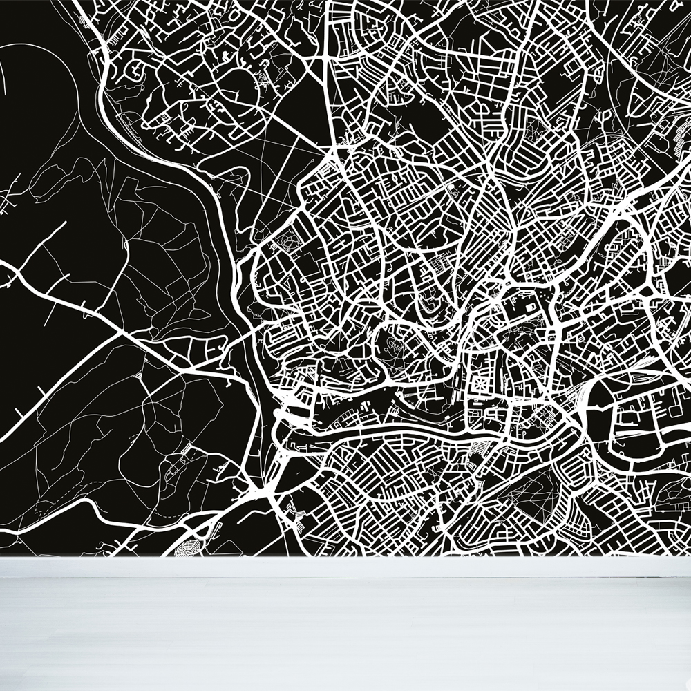 Creative Wallpaper-Map of Bristol City Wallpaper - Custom Printed Wallpaper